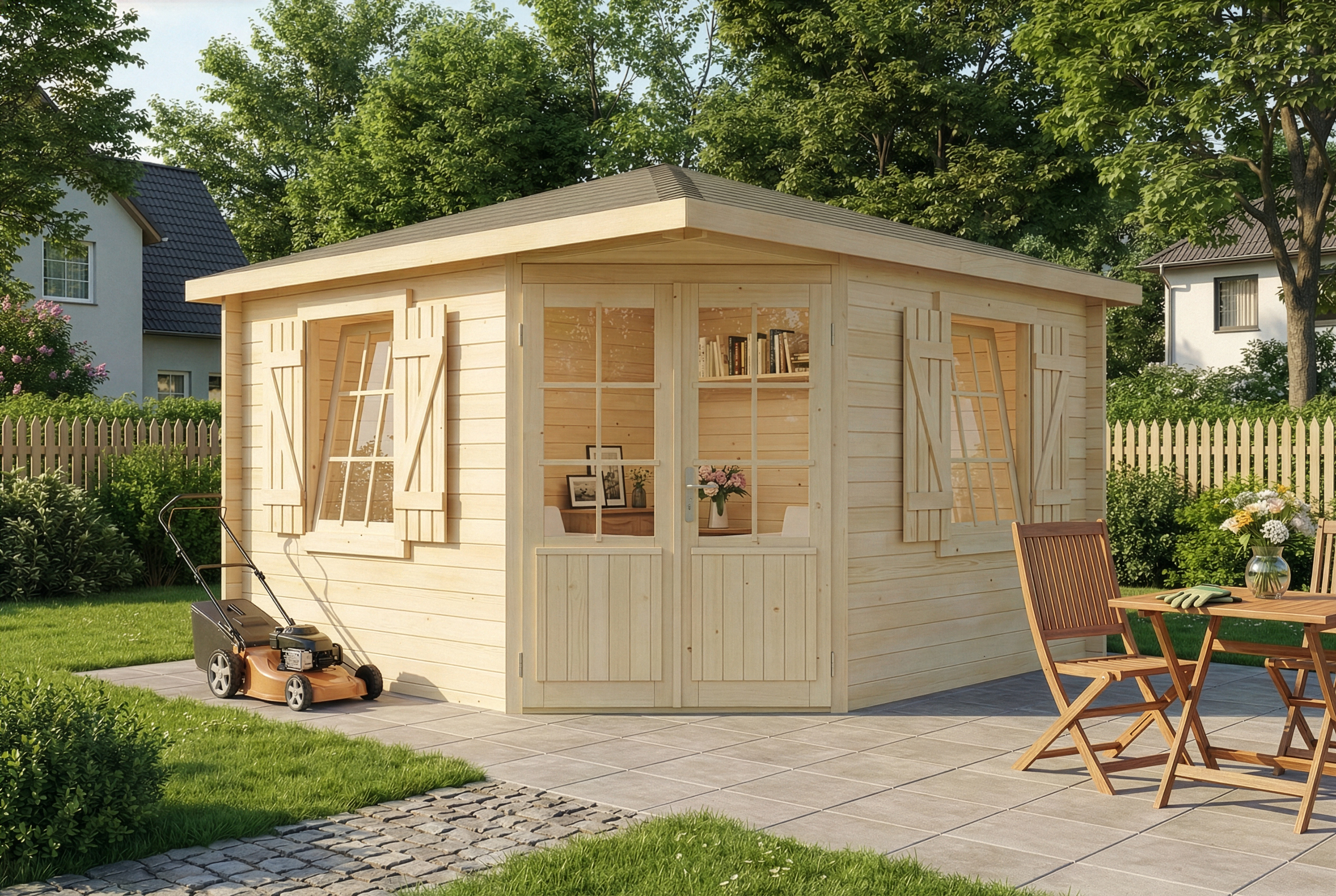 13% Rabatt! 5-Eck Gartenhaus Monica Royal | 4x4m Unkategorisiert online kaufen 13% Rabatt! 5-Eck Gartenhaus Monica Royal | 4x4m Unkategorisiert online kaufen