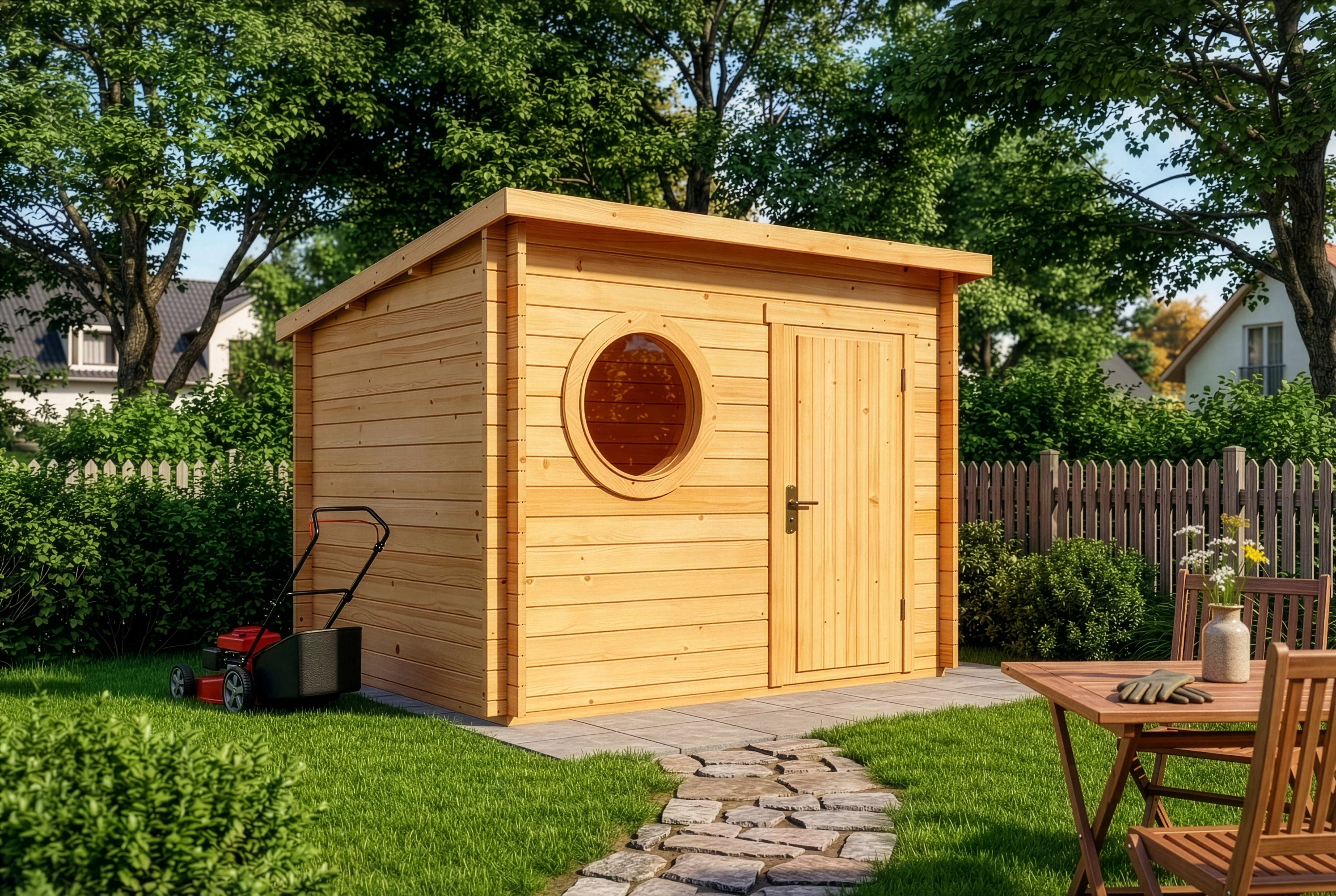 15% Rabatt! Gartenhaus Maria Rondo A | 3x2m Unkategorisiert online kaufen