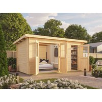 26% Rabatt! Fjordholz Pultdach Gartenhaus Modell Ezra 2H, Kief | 4x3m Unkategorisiert online kaufen