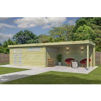 26% Rabatt! Flachdach Gartenhaus Modell Nelo 44 D mit 400 cm A | 7x4m Unkategorisiert online kaufen