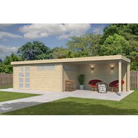 26% Rabatt! Flachdach Gartenhaus Modell Nelo 44 D mit 400 cm A | 7x4m Unkategorisiert online kaufen
