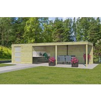 26% Rabatt! Gartenhaus Modell QBS-Line 9,00 m² + 600 cm Anbau Unkategorisiert online kaufen