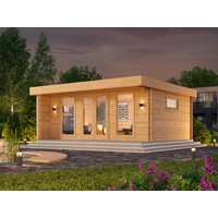 26% Rabatt! Modernes Fjordholz Gartenhaus mit Flachdach Modell | 6x4m Unkategorisiert online kaufen