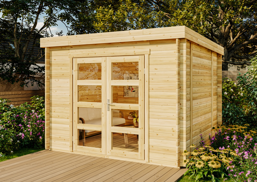30% Rabatt! B-Ware Gartenhaus Paloma Sol - Naturbelassen | 3x3m Unkategorisiert online kaufen