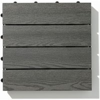 40% Rabatt! WPC Terrassenfliese Holzoptik Anthrazit Set 1 m² Unkategorisiert online kaufen