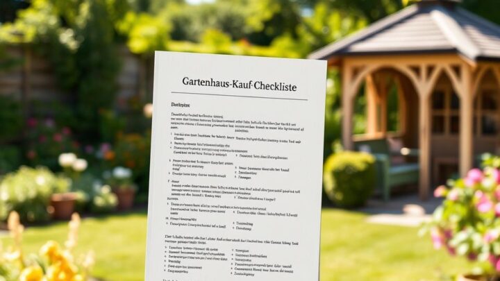 Gartenhaus-Kauf-Checkliste: Ihr Ratgeber