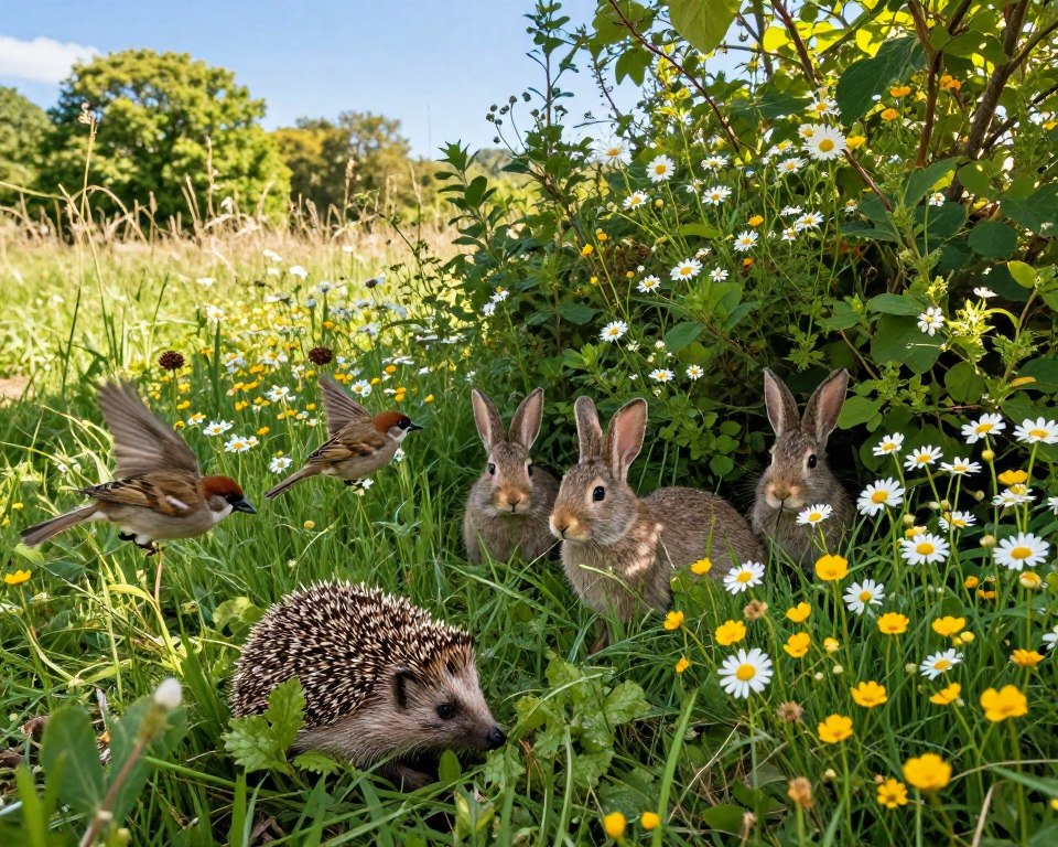 Wildtiere in der Wildhecke
